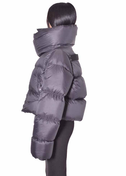 RICK OWENS WOMEN FUNNEL NECK BLACK 2026FW | DOSHABURI Online Shop 
