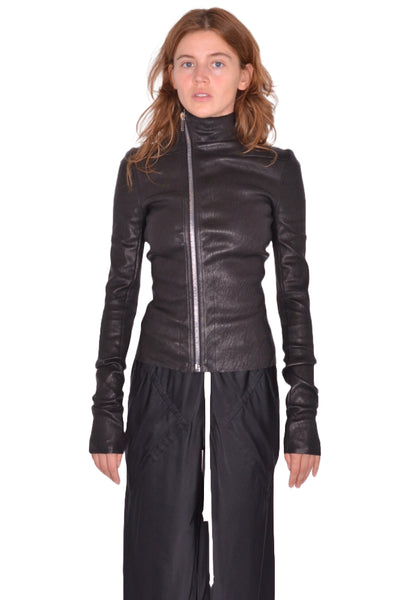 RICK OWENS WOMEN GARY LEATHER JACKET FW25 | DOSHABURI Online Shop