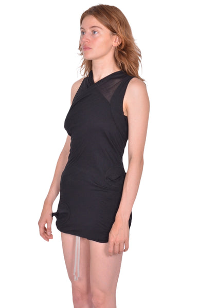 RICK OWENS WOMEN HOLLYWOOD BANANA T-SHIRT BLACK SS25 | DOSHABURI Shop