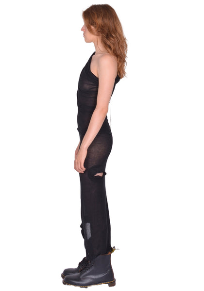 RICK OWENS WOMEN HOLLYWOOD BANANA T-SHIRT BLACK SS25 | DOSHABURI Shop