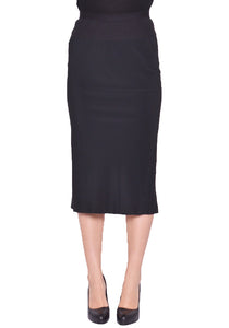 RICK OWENS WOMEN KNEE BIAS SKIRT BLACK SS25 | DOSHABURI Shop