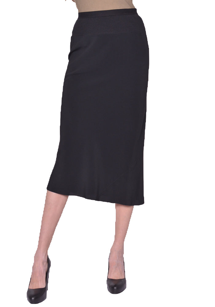RICK OWENS WOMEN RP01E7332 Y 09 KNEE BIAS SKIRT BLACK SS25 | DOSHABURI Shop