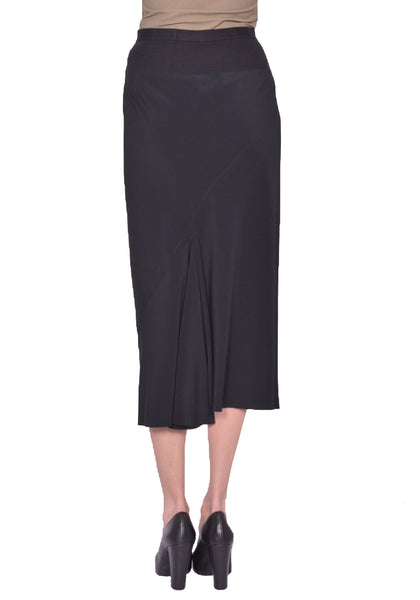 RICK OWENS WOMEN RP01E7332 Y 09 KNEE BIAS SKIRT BLACK SS25 | DOSHABURI Shop