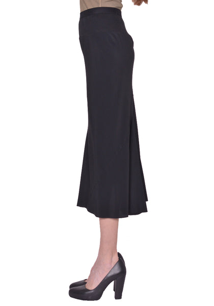 RICK OWENS WOMEN RP01E7332 Y 09 KNEE BIAS SKIRT BLACK SS25 | DOSHABURI Shop