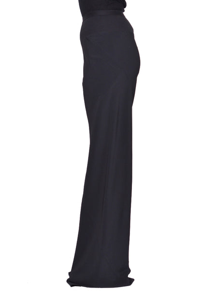 RICK OWENS WOMEN RP01E7301 CC BIAS PANTS BLACK SS25 | DOSHABURI Shop