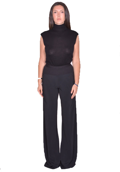 RICK OWENS WOMEN RP01E7301 CC BIAS PANTS BLACK SS25 | DOSHABURI Shop