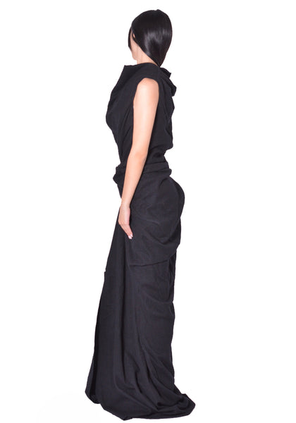 RICK OWENS WOMEN STRUTTER DRESS BLACK 2026FW | DOSHABURI Online Shop 