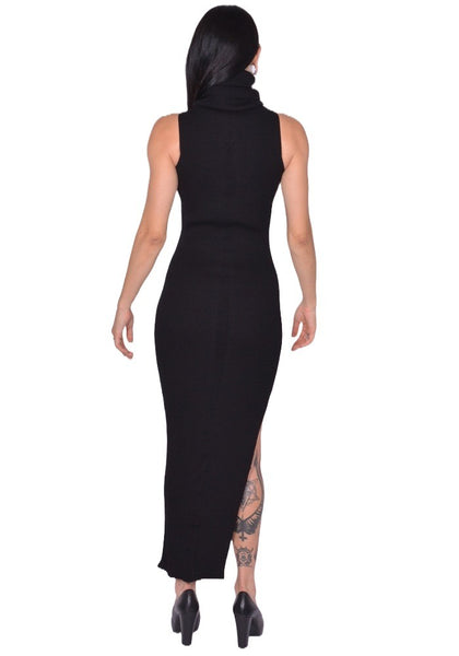 RICK OWENS WOMEN TUBE DRESS 09 BLACK FW25 | DOSHABURI Shop