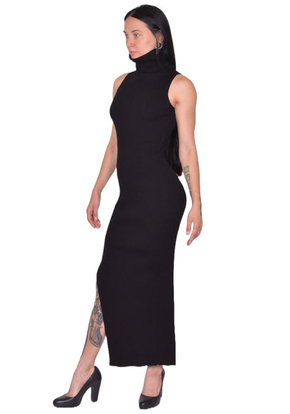 RICK OWENS WOMEN TUBE DRESS 09 BLACK FW25 | DOSHABURI Shop