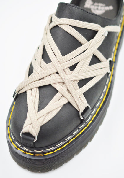 RICK OWENS x DR. MARTENS WOMENS QUAD SOLE MEGALACE MULE BLACK FW26 | DOSHABURI Shop