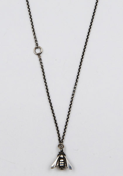 WERKSTATT MÜNCHEN M7492 CHAIN MINI NECKLACE BEE SILVER FW24 | DOSHABURI Online Shop