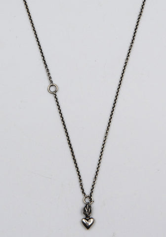 WERKSTATT:MÜNCHEN M7110 CHAIN MINI NECKLACE HEART SILVER | DOSHABURI Online shop