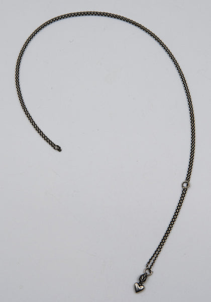 WERKSTATT:MÜNCHEN M7110 CHAIN MINI NECKLACE HEART SILVER | DOSHABURI Online shop