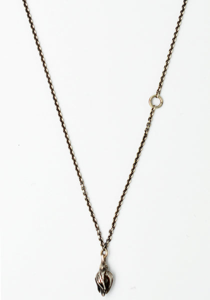 WERKSTATT:MÜNCHEN M7520 CHAIN MINI NECKLACE ROSEBUD SILVER | DOSHABURI Online Shop