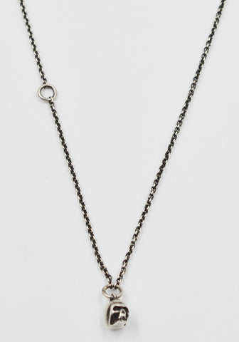 WERKSTATT:MÜNCHEN M7100 CHAIN MINI NECKLACE SKULL SILVER | DOSHABURI Shop