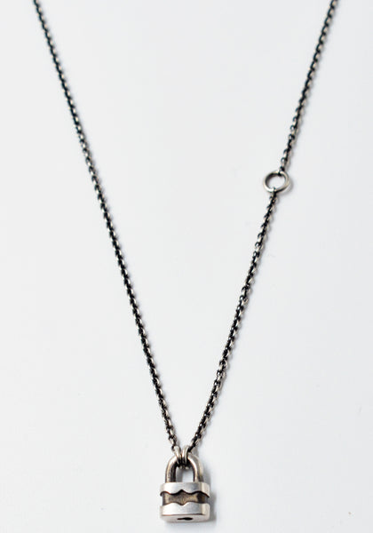 WERKSTATT:MÜNCHEN M7470 CHAIN MINI NECKLACE LOCK SILVER | DOSHABURI Shop