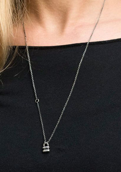 WERKSTATT:MÜNCHEN M7470 CHAIN MINI NECKLACE LOCK SILVER | DOSHABURI Shop