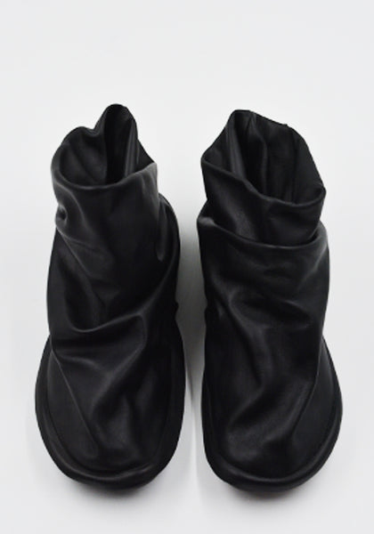 CAMPER x ISSEY MIYAKE K300539-001  PEU FROM LEATHER ANKLE BOOTS BLACK (New Season FW25)