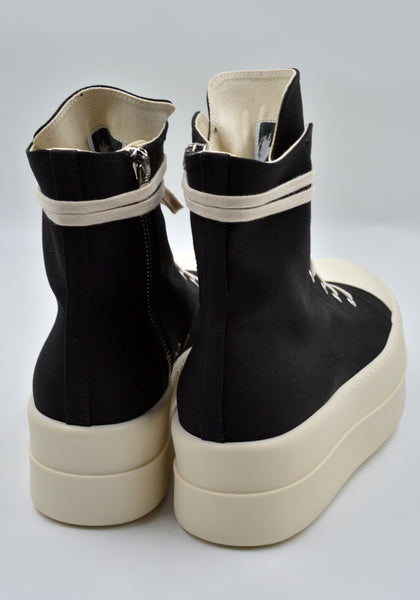 RICK OWENS DRKSHDW DOUBLE BUMPER SNEAKERS BLACK/MILK SS24 | DOSHABURI Online Shop