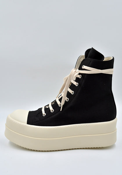 RICK OWENS DRKSHDW DOUBLE BUMPER SNEAKERS BLACK/MILK SS24 | DOSHABURI Online Shop