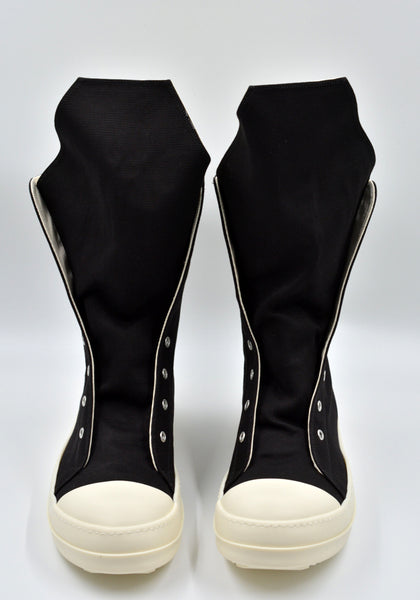 RICK OWENS DRKSHDW DU01D18O6 CB BOOT SNEAKERS BLACK/MILK SS24 | DOSHABURI Online Shop