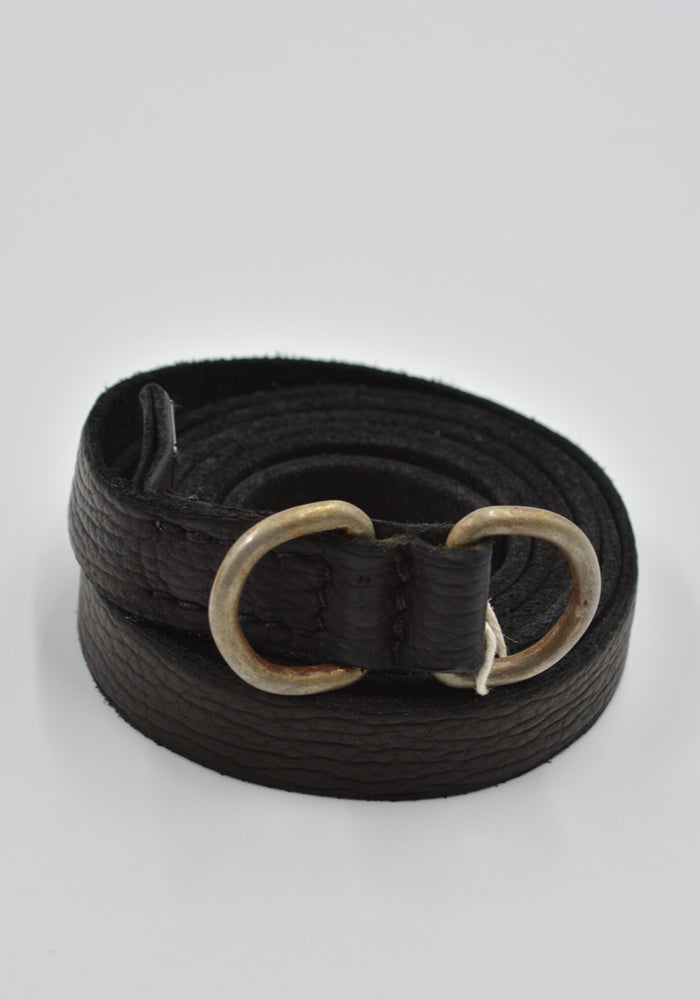 GUIDI BLT0 UNISEX BISON FULL GRAIN LEATHER BELT BLACK | DOSHABURI Online Shop