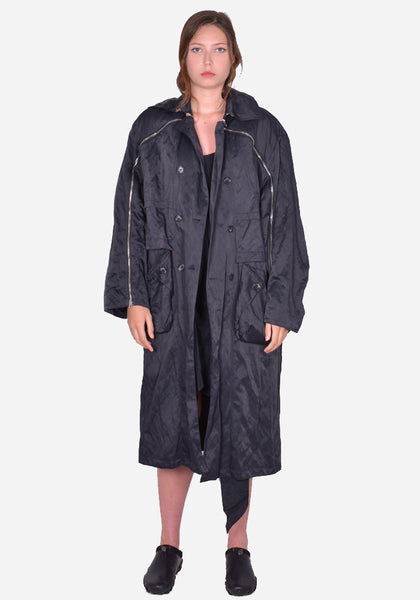 KIKO KOSTADINOV WOMEN KKWSS24C02-21 MALLARME COAT PEBBLE BLACK SS24 | DOSHABURI Online Shop