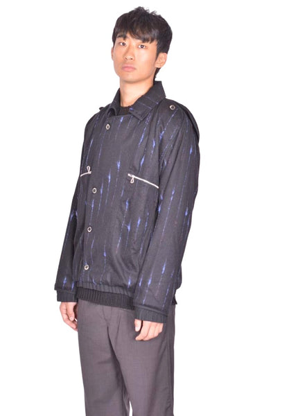 KIKO KOSTADINOV MEN KKSS26J06-46 KOMLO JACKET BLACK & ROYAL BLUE (New Season SS26)