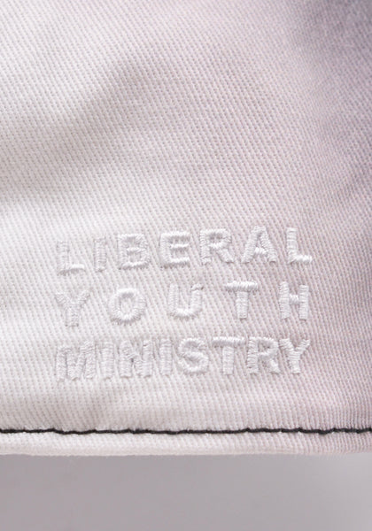 LIBERAL YOUTH MINISTRY LOGO EMBROIDERED BASEBALL CAP WHITE/BLACK SS23