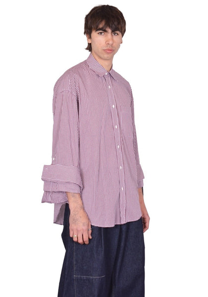 MARINA YEE SS26-0135-711 M.Y. SHIRT 1 OVERSIZED SHIRT MAUVE/WHITE (New Season SS26)