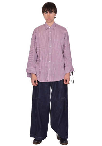 MARINA YEE SS26-0135-711 M.Y. SHIRT 1 OVERSIZED SHIRT MAUVE/WHITE (New Season SS26)