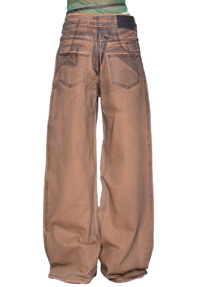 オットリンガー通販 OTTOLINGER | 1702808 DOUBLE FOLD PANTS BROWN