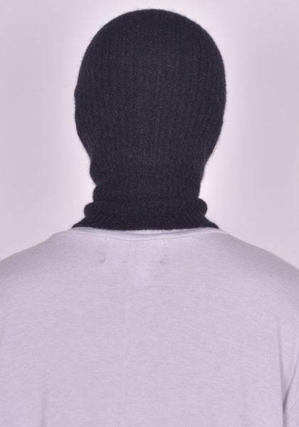 RICK OWENS MEN RR02D6490 KWP KNIT SKI MASK SKULL BLACK (New season FW24)