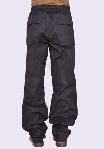 RICK OWENS MEN RU02D6378 TE DIETRICH DRAWSTRING PANTS BLACK FW24 | DOSHABURI Online Shop