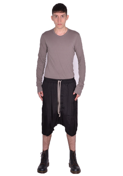 RICK OWENS MEN RU01D3384 J 09 RICK'S PODS SHORTS BLACK SS24 | DOSHABURI Online Shop