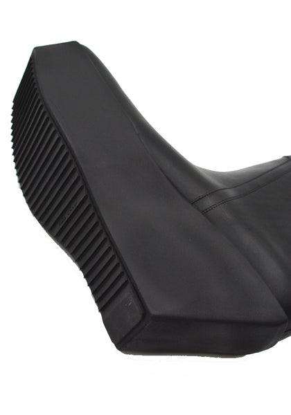 RICK OWENS MEN RU01E5854 LOO SLIVER PLATFORM WINGED KOWBOY BOOTS (New Season SS25)
