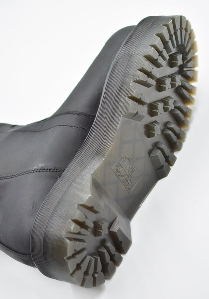 RICK OWENS x DR. MARTENS UNISEX DM02F1814 4001 QUAD SOLE PULL ON BOOT BLACK (New Season FW26)