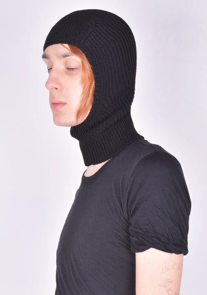 RICK OWENS SPHINX SKULL BALACLAVA BLACK SS26 | DOSHABURI Online Shop