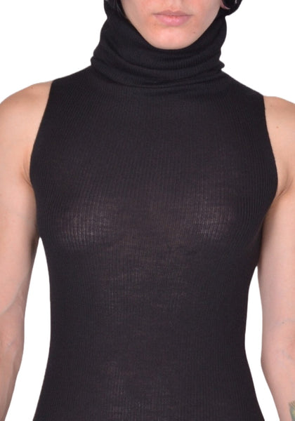 RICK OWENS WOMEN RP02E4661 RIBM TUBE DRESS BLACK (New Season FW25)