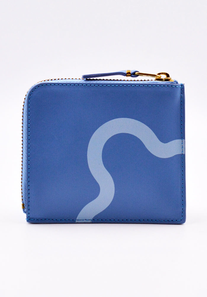 Comme des garcons 2025 zip wallet blue