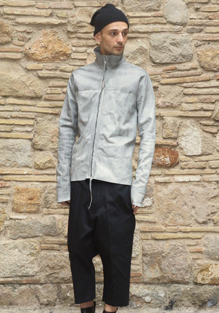 m.a+ by Maurizio Amadei 通販 ZIPPED TALL COLLAR LEATHER JACKET